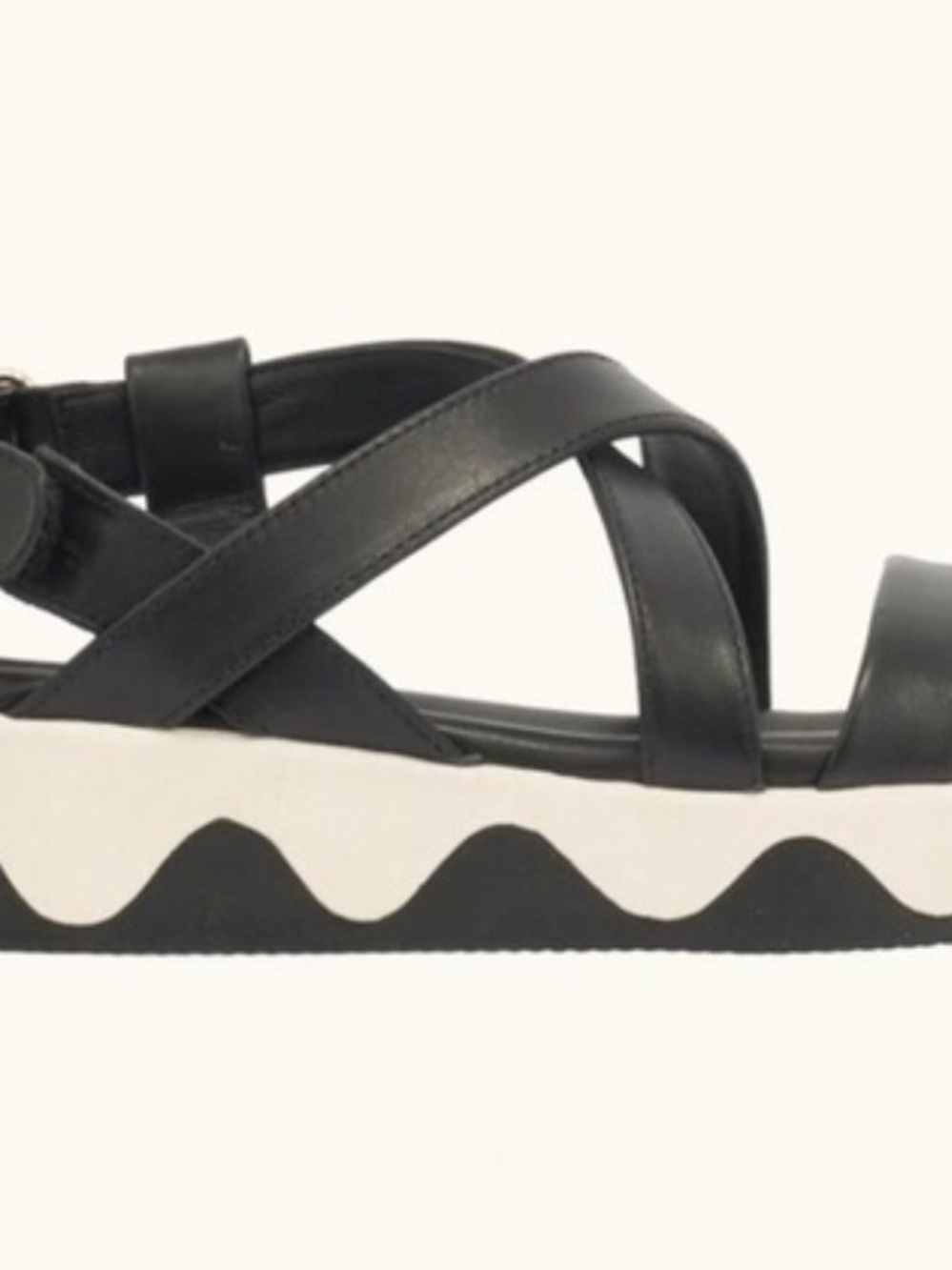 Ancient Greek Sandals Black Platform Slingback Sandal - Picture 4 of 8